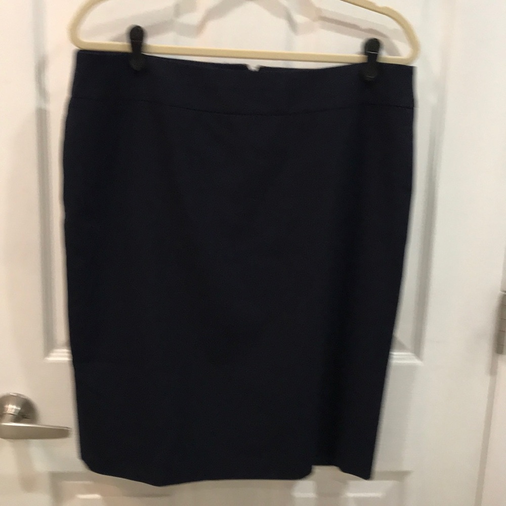 Navy Nine West Pencil Skirt